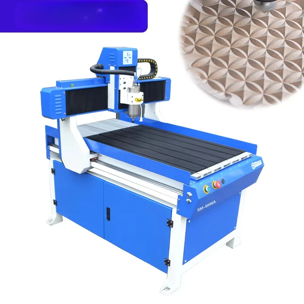 Promotion in Stock Model 6090 CNC Router with NC Studio Control PLC Motor for Wood PVC MDF Soft Metal Milling/Cutting