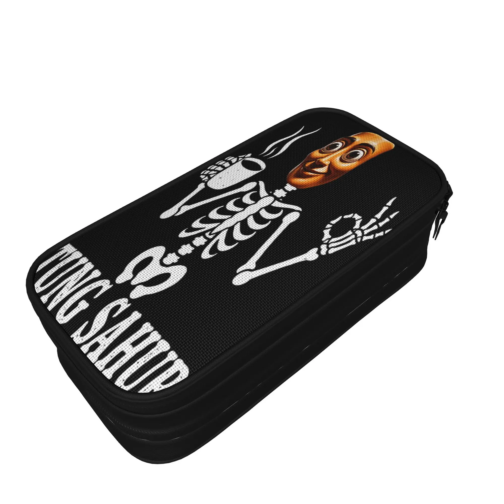 Tung Tung Tung Sahur Skeleton Drinking Coffee Pencil Case Girls Boys Pencil Pouch Design Back To School Pencil Cases Stationery