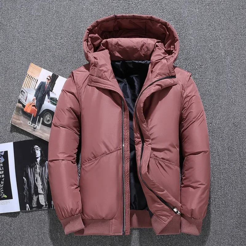 Nuovi uomini invernali piumini con cappuccio piumini anatra piumini Casual parka qualità maschile Outdoor antivento caldo inverno Jaquetas taglia 3XL