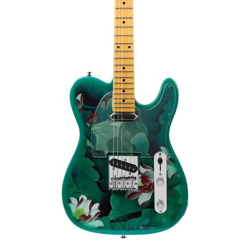 Multi Effects Guitar Electric D-133 Pedal Double Neck Blue and Green Color Custom Single Cut Canadian Maple Neck Electric Guitar