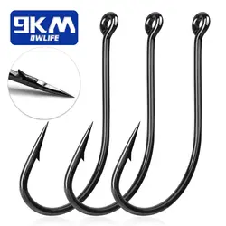 9KM Fishing Hooks Saltwater Live Bait Hook 50~200Pcs Fishing Catfish Bass Hooks Tackle Trout Fishing Octopus Hooks Accessories