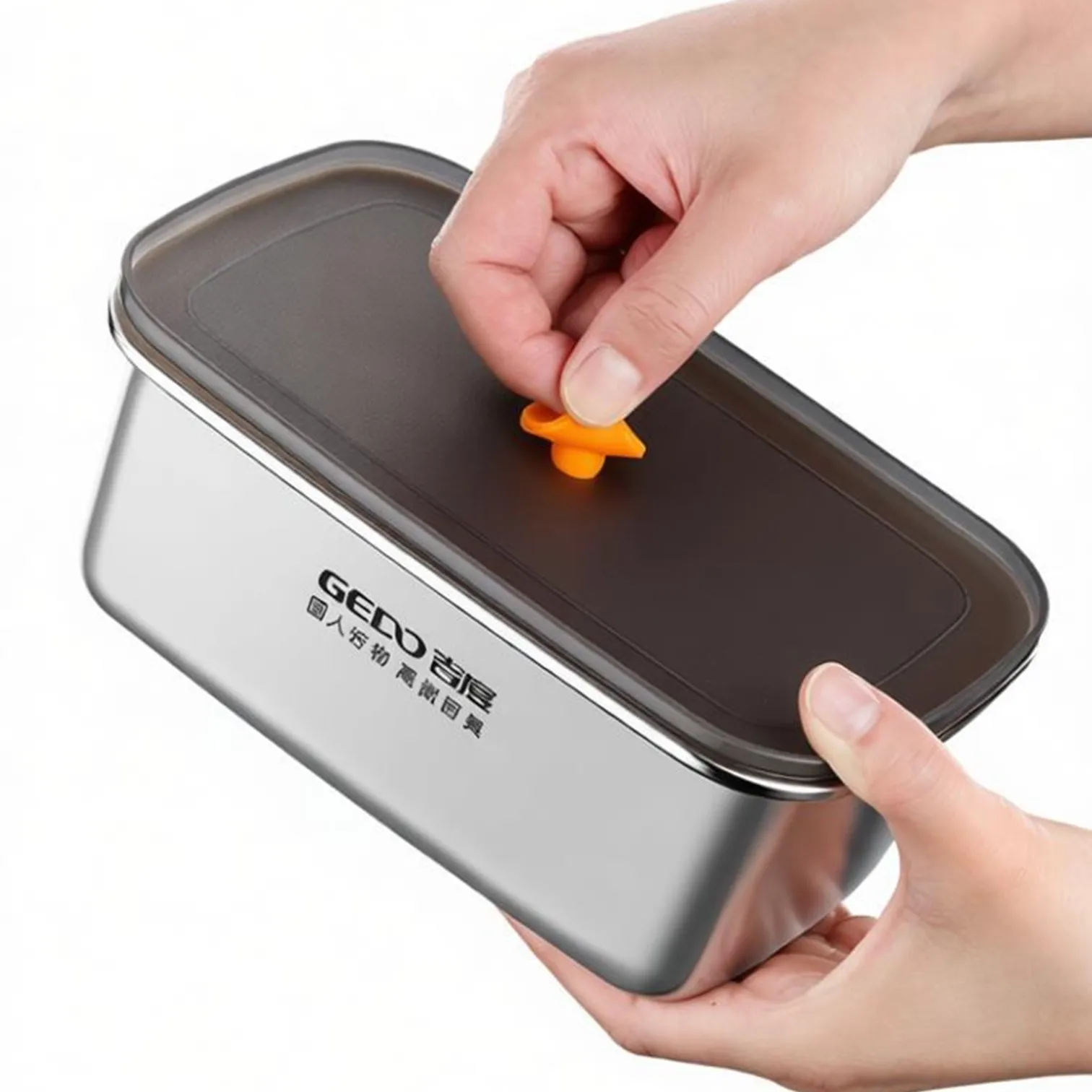 

Luxury 250~2300ml LFGB Certification 304 Stainless Steel Crisper Food Fresh Keeping Box Slight Vacuum Fridge Preservation Case
