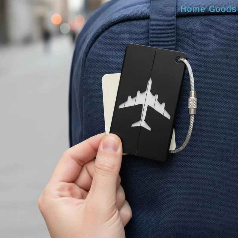 preferredFade Resistant Aluminum Luggage Tag Anti-theft Steel Ring Long Lasting Baggage Identification Tag for Travelproduct