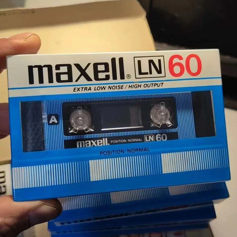 1 unidade Cassete Virgem Maxell 1982 Normal Bias, Baixo Ruído, 60 Minutos, para Gravação de Áudio de Alta Qualidade - Raro Lacrado (Unidade Única)