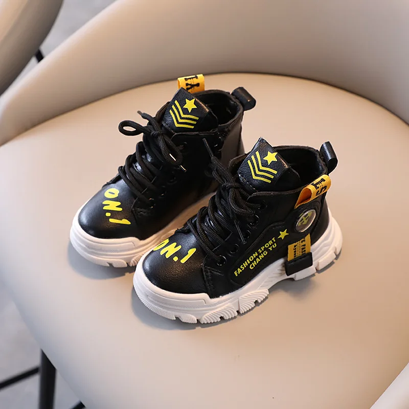 

Fashionable Children's Short Boots New Student Runway Performance Boots Casual Shoes for Boys and Girls Kids Breathable Non-slip