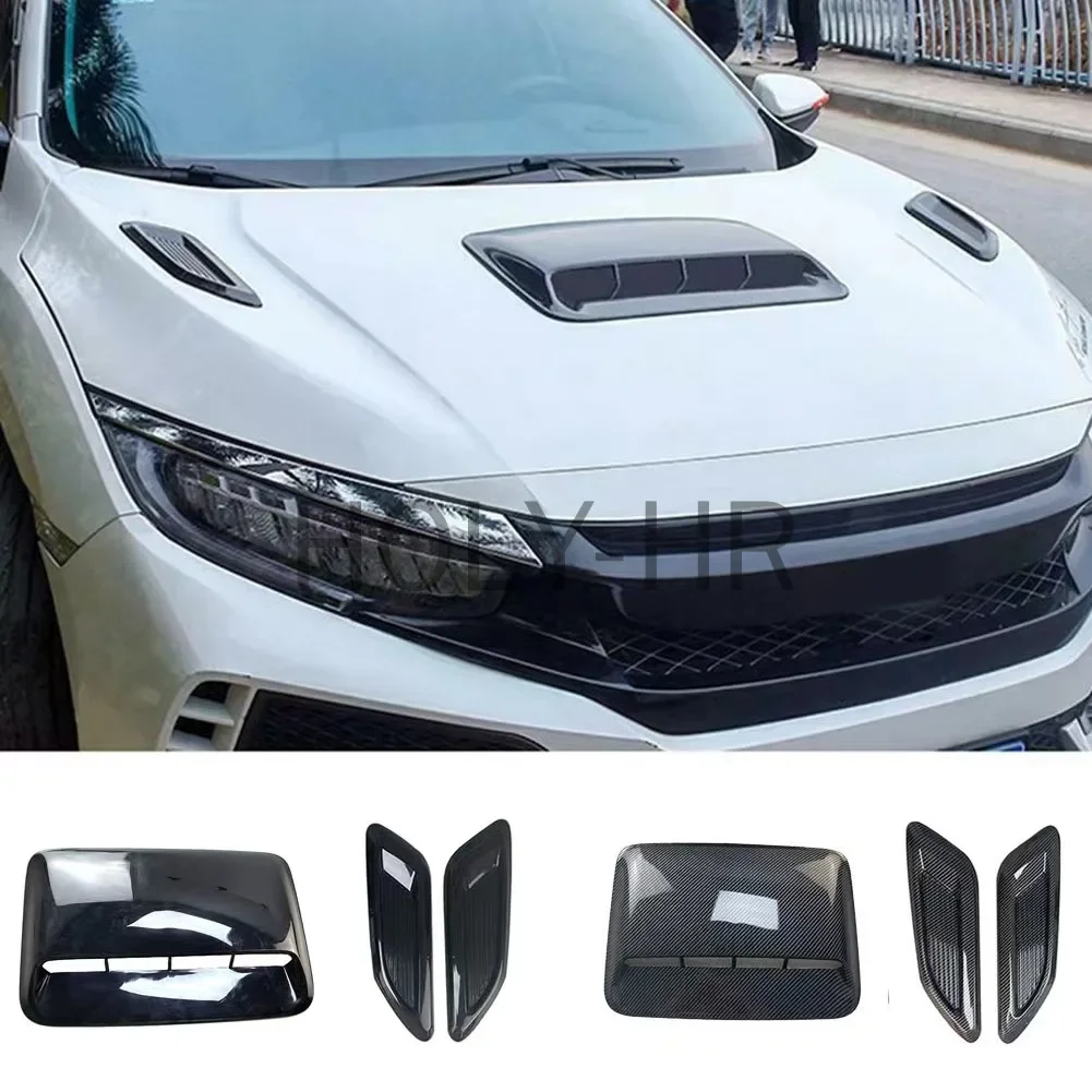 Image of Luftauslass-Abdeckung Dekorationsleiste Universelle Auto-Motorhaube Falsche Luftstrom-Einlass-Abdeckungen Personalisierte Kreative Außendekorationen