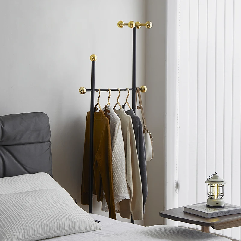 

Luxury Gold Stainless Steel Coat Rack & Hall Tree, Freestanding Clothing/Hat Stand with Marble Base & Shelves, Space-Saving