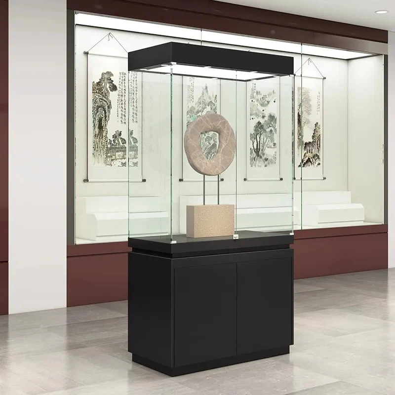 custom.Luxury Dimmable LED Pole Spotlights Direct Factory Product Museum Showcase Jewelry Display Cabinet Mall Showroom