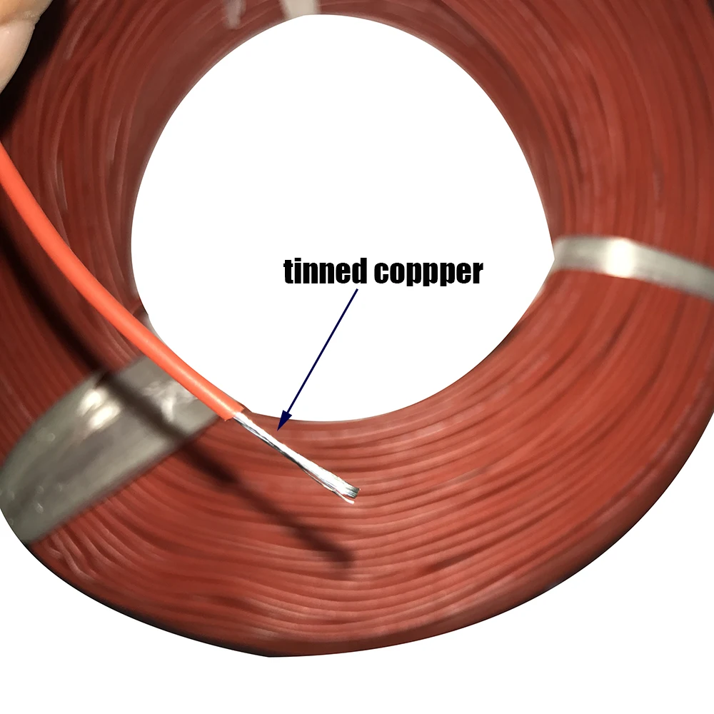 20AWG 22AWG UL3239 3kV 200C 5 Meters Wrapping Tinned Copper Silicone Rubber Insulated Stranded Braid LED SR Wire Cable Cord