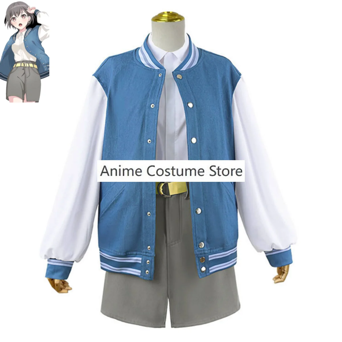 Аниме челка мечта! Костюм для косплея Takamatsu Tomori, синее пальто, Униформа, рубашка, парик для взрослых женщин, кавайный Рождественский костюм на карнавал