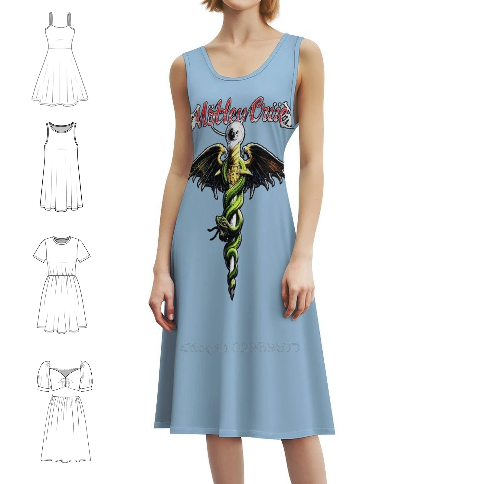 

Бестселлер Dr-Feelgood поп-рок-группа Wilatikta, богемное платье без рукавов для женщин, пляжные вечерние платья с принтом, женская одежда