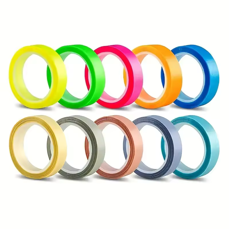 5 Roll 5 Colors Stickers Transparent Fluorescent Index Tabs Flags 5m Sticky Note Stationery Children Gift School Office Supplies - Image 8