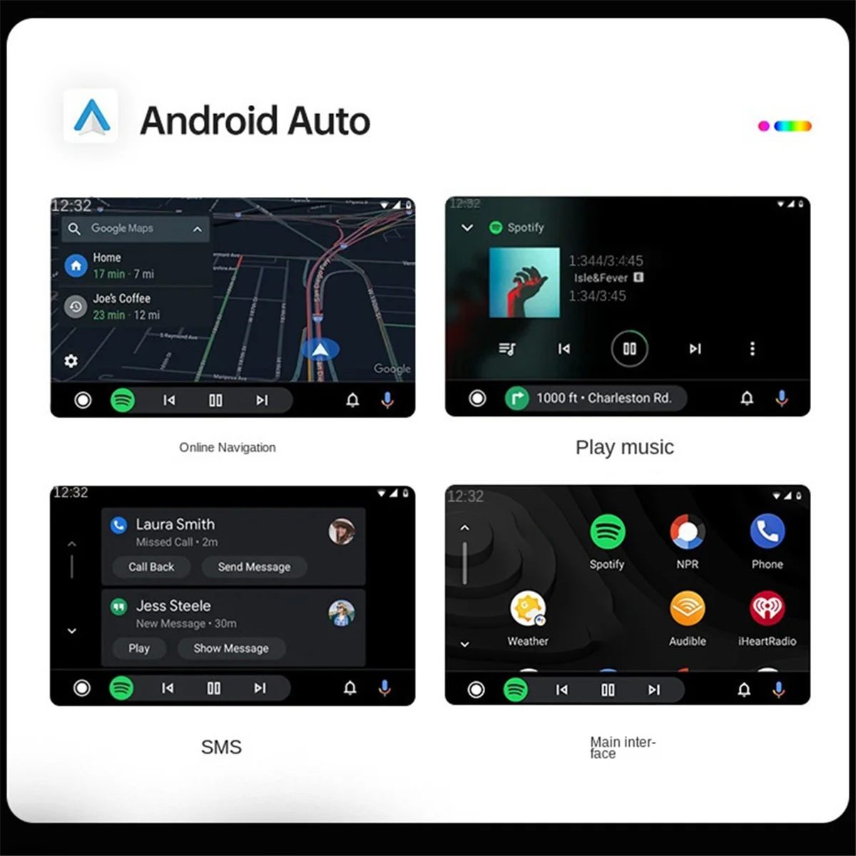 

Беспроводной адаптер Carplay 2 в 1, автомобильный адаптер с RGB-подсветкой, бесшовное преобразование проводов Android Auto в беспроводе