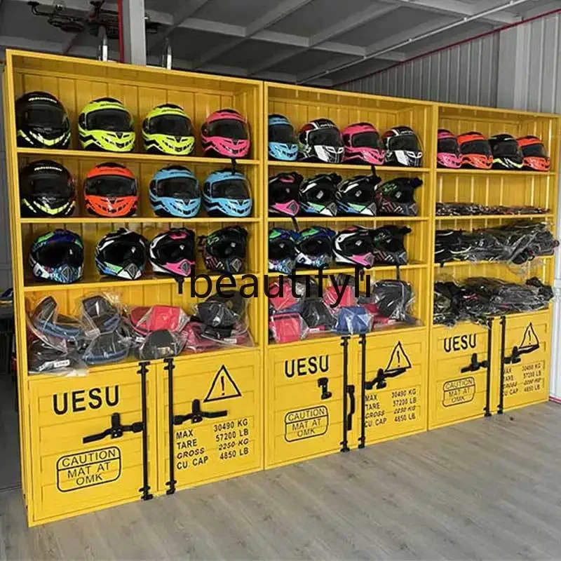 Industrial Style Display Cabinet Container Storage Rack Display Rack Commercial Creative Retro Iron Art