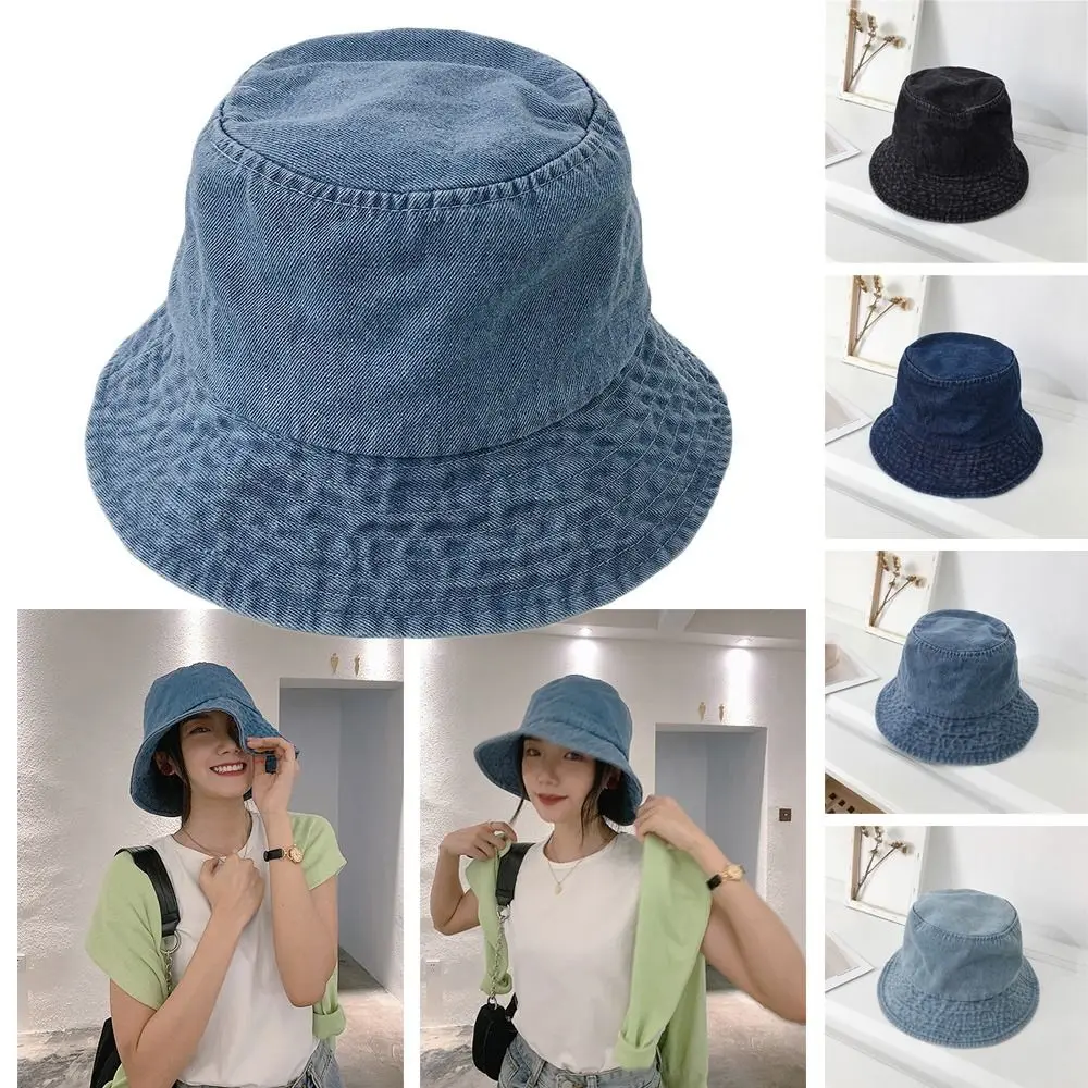 Neue Unisex-Baumwoll-Fischerhüte in Unifarben, Sommer-Sonnenschutz-Panamahut, Mehrfarbiger Stoff-Sonnenhut