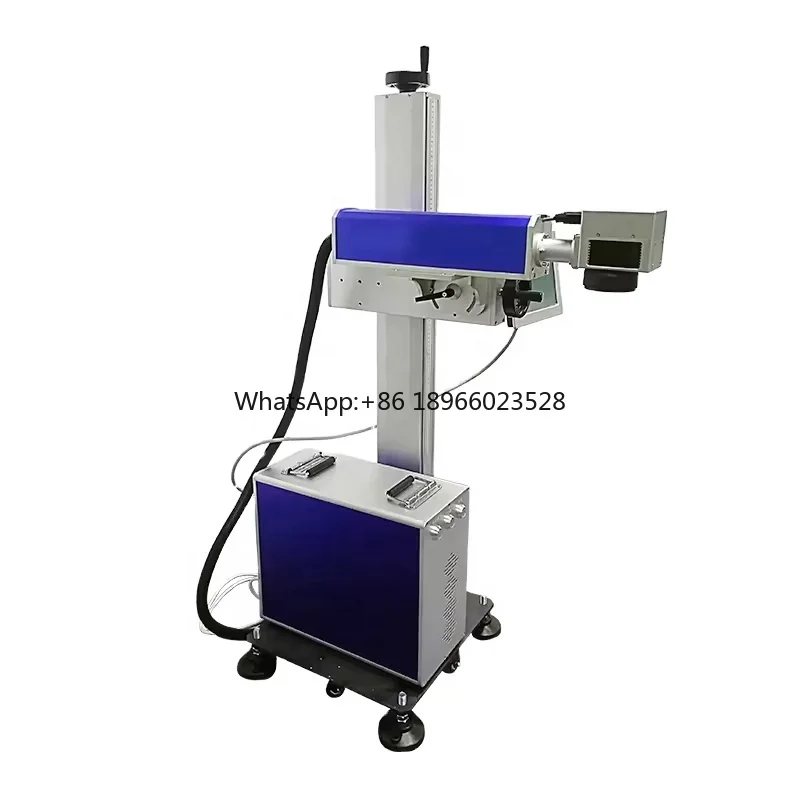 Top quality-103F 30W 50W 100W CO2 Portable Flying Laser Marking Machine is Suitable for Craft gifts IC Industry Electronic