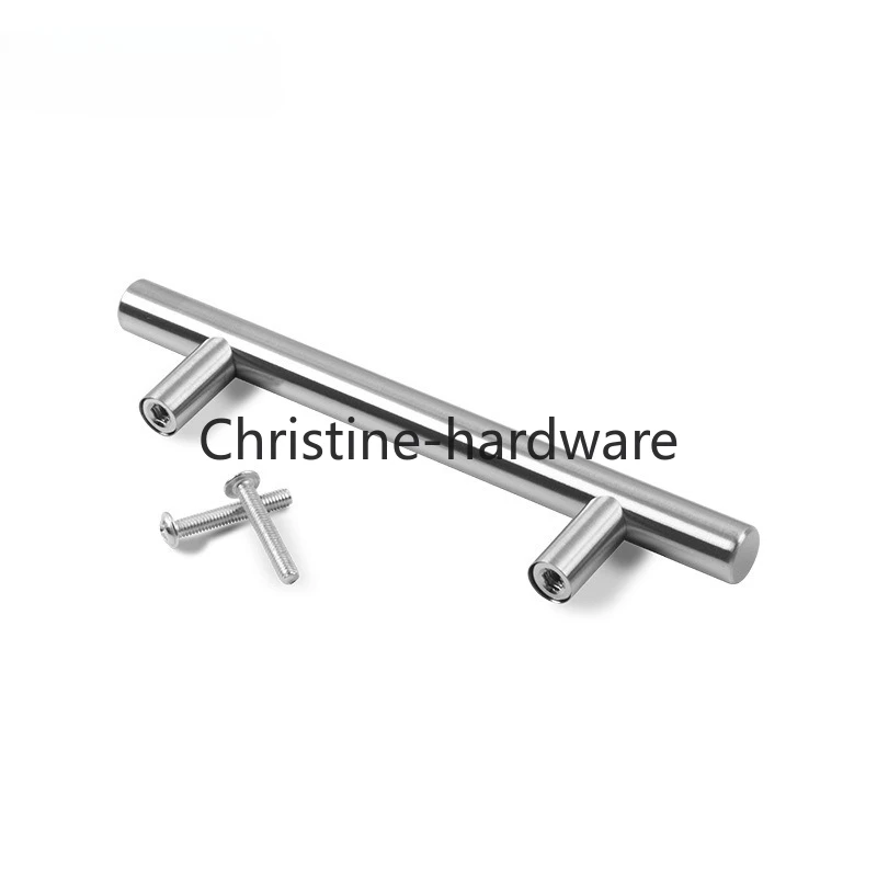 Diameter 12mm Stainless Steel Brushed Gold Handle Kitchen Door Cabinet T Bar Handle Pull Knob 2' ~ 24''