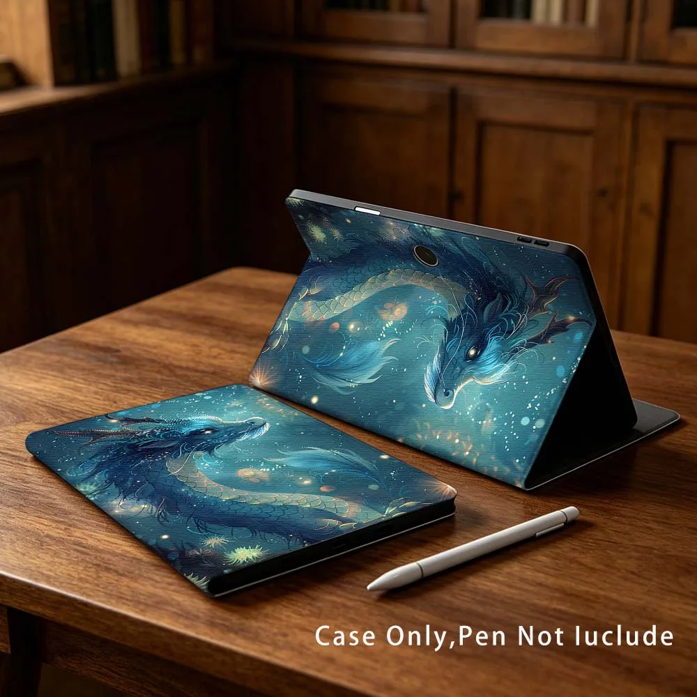 Cute Dragon Art Pattern For OPPO VIVO IQOO OnePlus Realme Pad 3 Pro 13 12.1 11.4 11 inch Pen Tray Tablet Case Soft