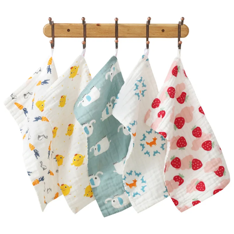 New Hot Premium Cotton Baby Towel 6 Layer High Density Washcloth Soft Face Towel for Newborn Kids Feeding Baby Accessories