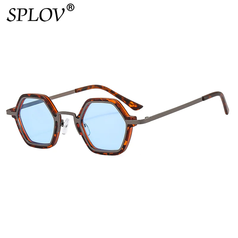 Retro Hexagon Sunglasses Men Brand New Punk Glasses for Women Men Polygon Gradient Shades UV400 Ins Favor New Year Gift Eyewear