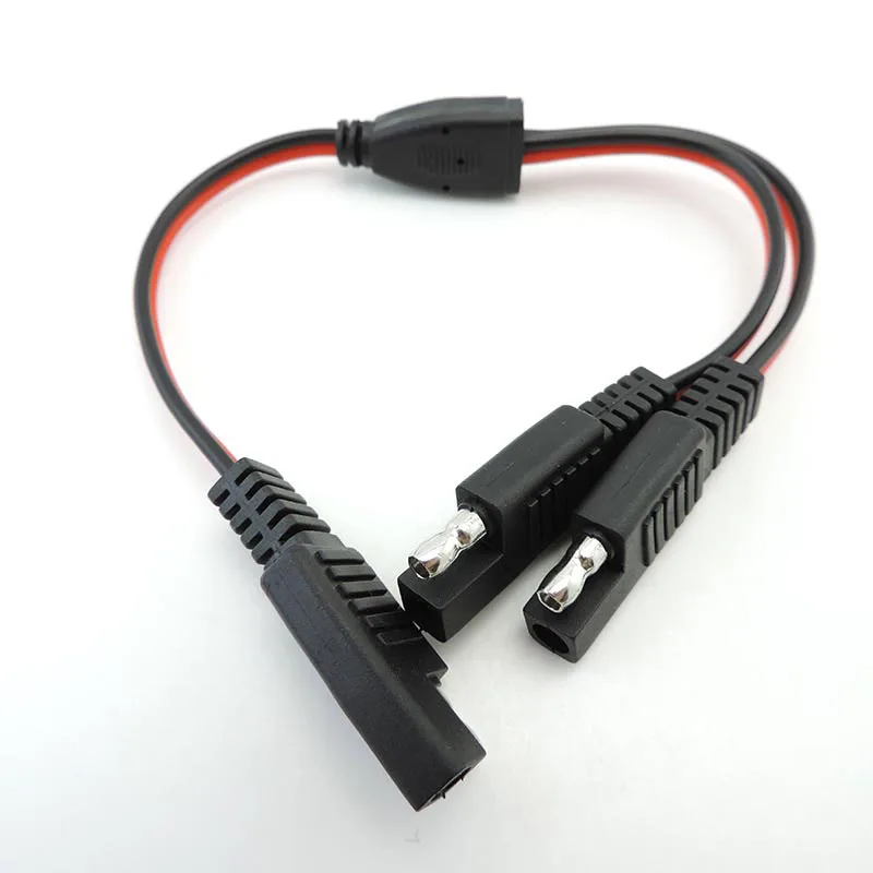 1 SAE to 2 SAE splitter cable Power Extension Cable Plug 18AWG Adapter Connector Quick Connect Disconnect Solar system Cord p1