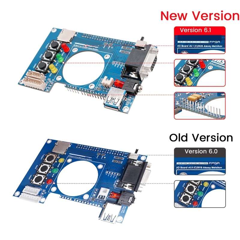 For Mister FPGA IO Analog Board Motherboard V6.1+Fan For Terasic DE10-Nano Mister FPGA IO Board