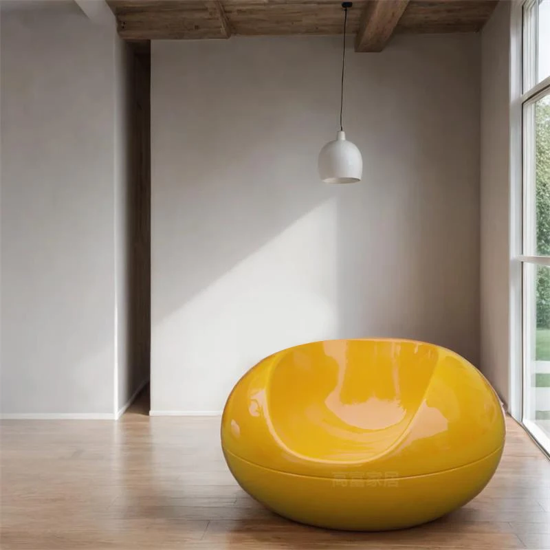 Bright and Colorful Leisure Bench Creative Outdoor Landscape Single Chair, Comfortable Hugging Sitting Feeling