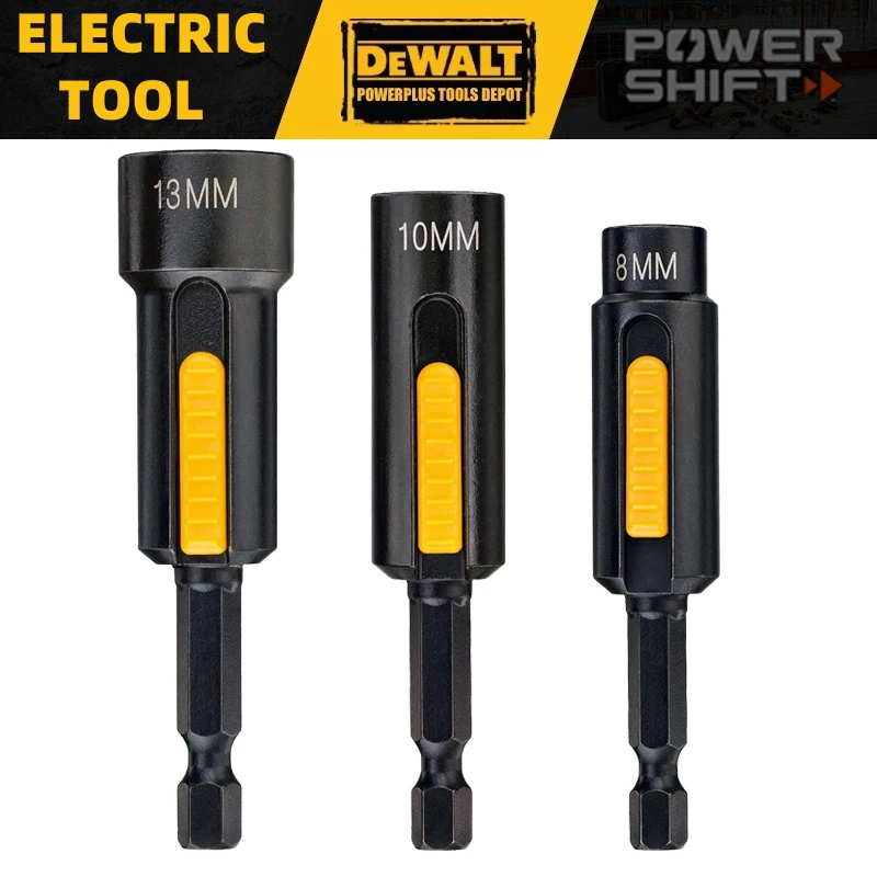 DEWALT Altıgen Manyetik Somun Soket Sürücüsü DT7430 DT7440 DT7450 8/10/13mm Matkap Aksesuarı Kolay Temiz Bağlantı