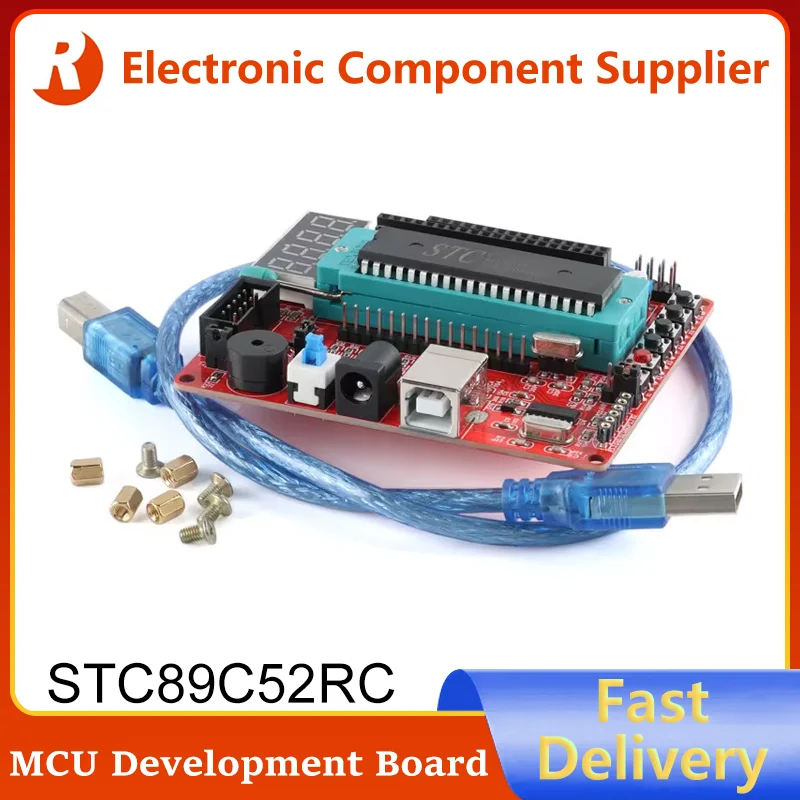 

51 MCU Microcontroller Core Development Board STC89C52RC 51AVR Experiment Learning board ATMEGA32 Minimum System AT89S51 AT89S52