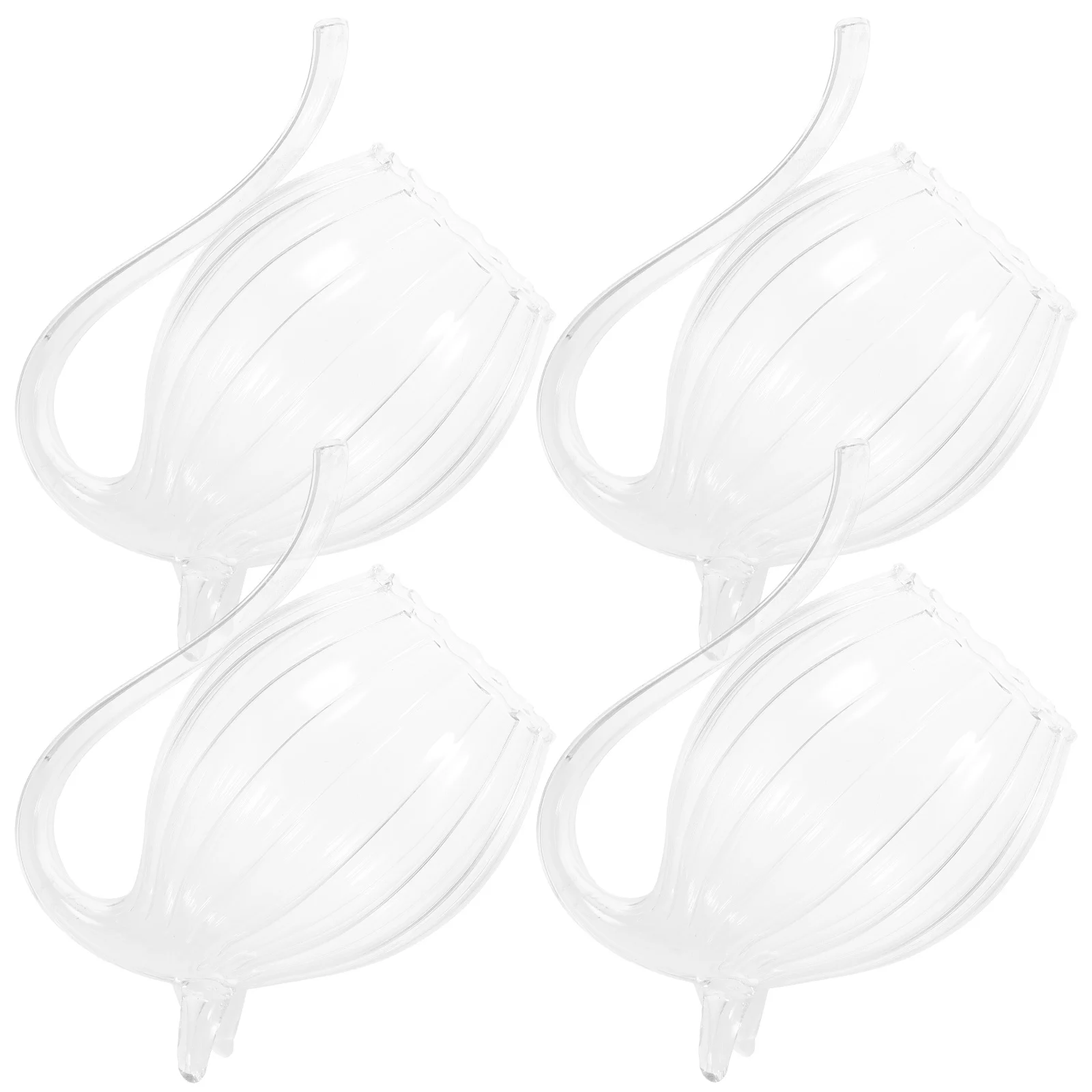 

4Pcs Premium Glass Vampire Wine Cup Smooth Edge Creative Design for Wine Party Bar Home Use Simple Elegant Drinkware