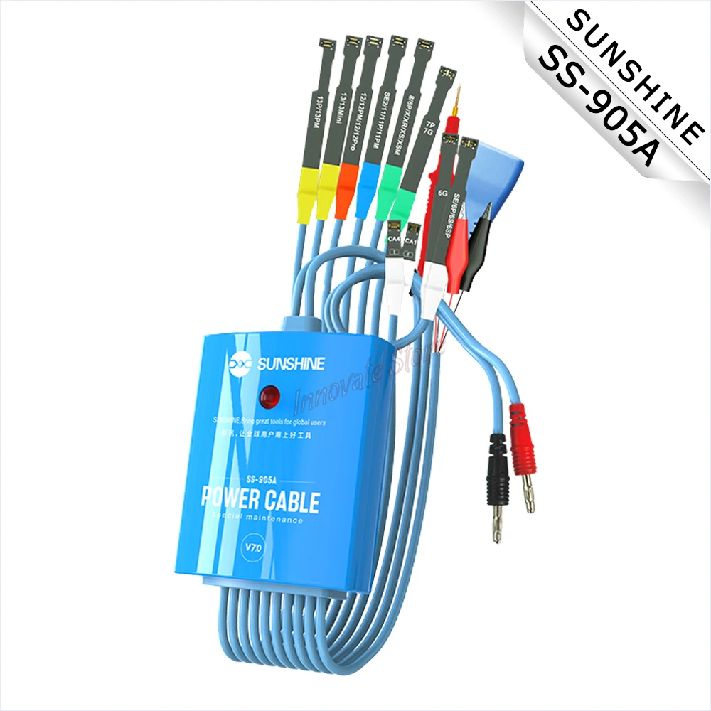 Power Cable SUNSHINE SS-905A for IP 6 7 8 X XS  XR 11 12 13 Mini Pro Max Battery Boot Built-in Original IC Chip Phone Repair