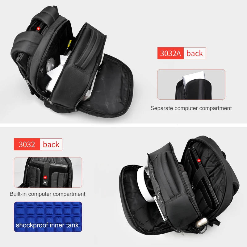 حقيبة ظهر Tigernu Laptop15-17 بوصة للكمبيوتر المحمول للنساء حقيبة ظهر للكمبيوتر المحمول حقيبة ظهر Famale مقاومة للماء من النايلون حقيبة مدرسية حقائب ظهر