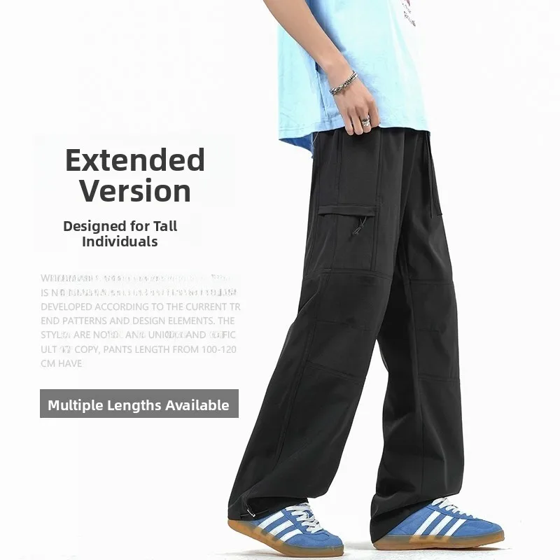 

Extended Length American Sle Outdoor Bla Work Trousers for Men High Waist Straight Leg Casual Pants for Taller Teens