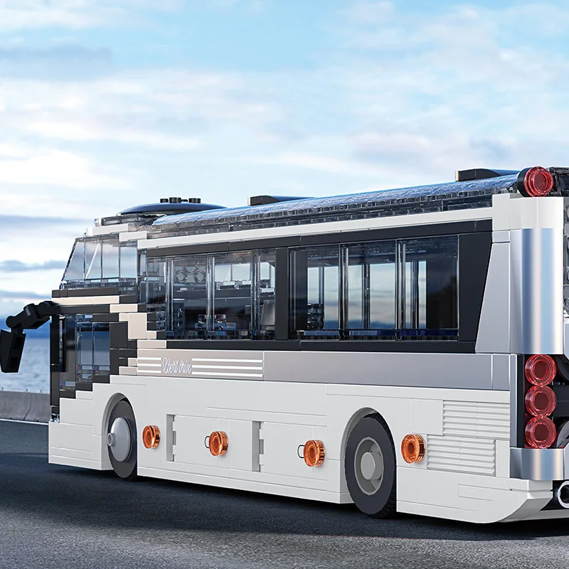 

Speed Classic City Vehicle Building Block Double Decker Tourist Bus Model Sets Steam Construction Bricks Toys For Kids Gifts