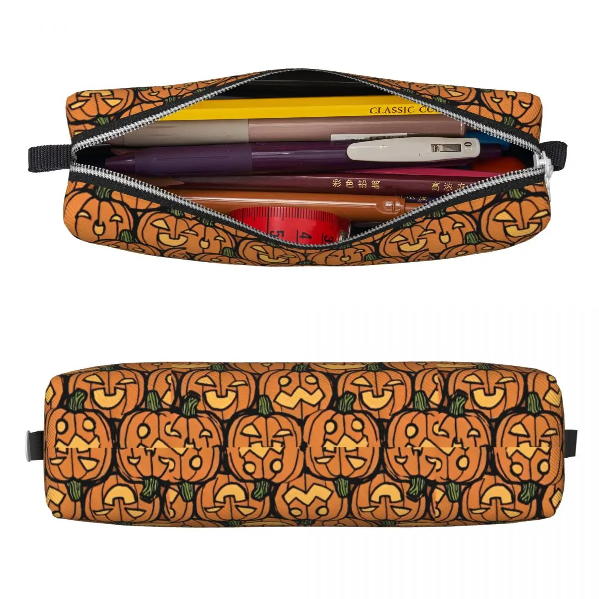 Halloween Pumpkins Ghosts Pencil Case Trick or Treat Cute Pencilcases Pen Kids Large Storage Bag Office Gift Accessories