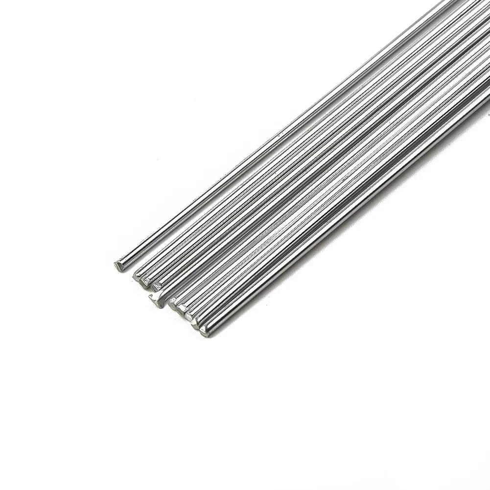 Nuevas varillas de soldadura de aluminio prácticas, 10 piezas, 33cm/50cm, 500mm/330mm, Kit de soldadura de fácil fusión plateado, baja temperatura