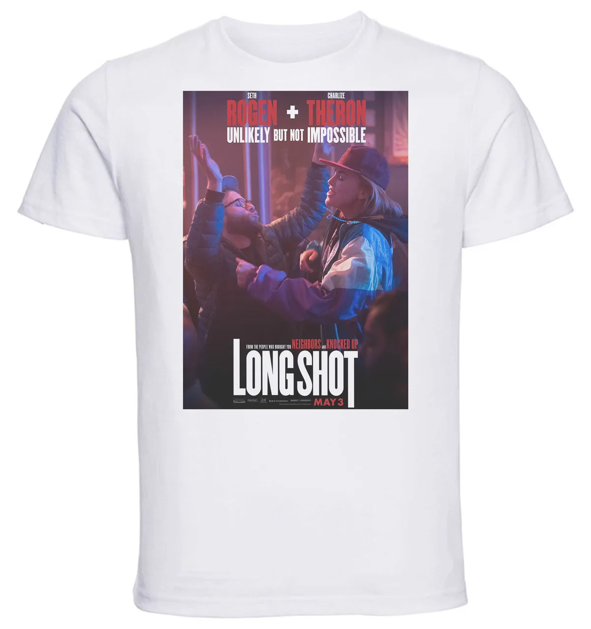 T-Shirt Unisex White Playbill long shot non succede ma se succede variant 1