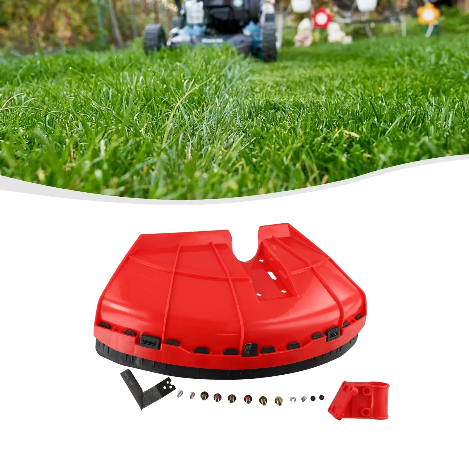 Imagem -05 - Trimmer Guarda Escudo 4in1 Roçadora Guarda Braçadeira Placa Universal Trimmer Escova Cortador de Proteção Capa Cortador de Grama Peças do Jardim