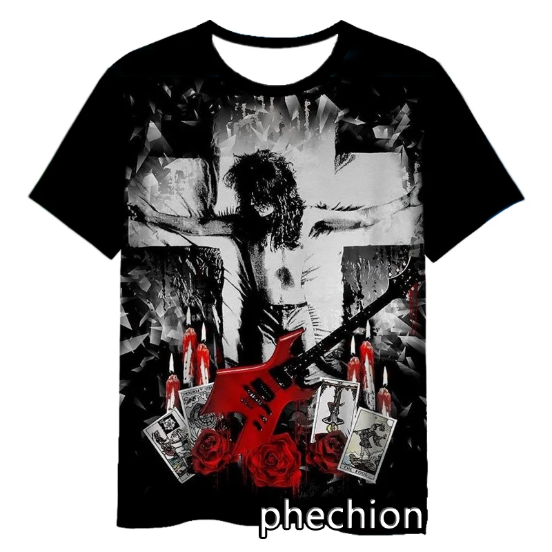 phechion New Fashion Men/Women W.A.S.P Rock 3D Print Short Sleeve T-Shirt Casual Hip Hop Summer T Shirt Tops S241