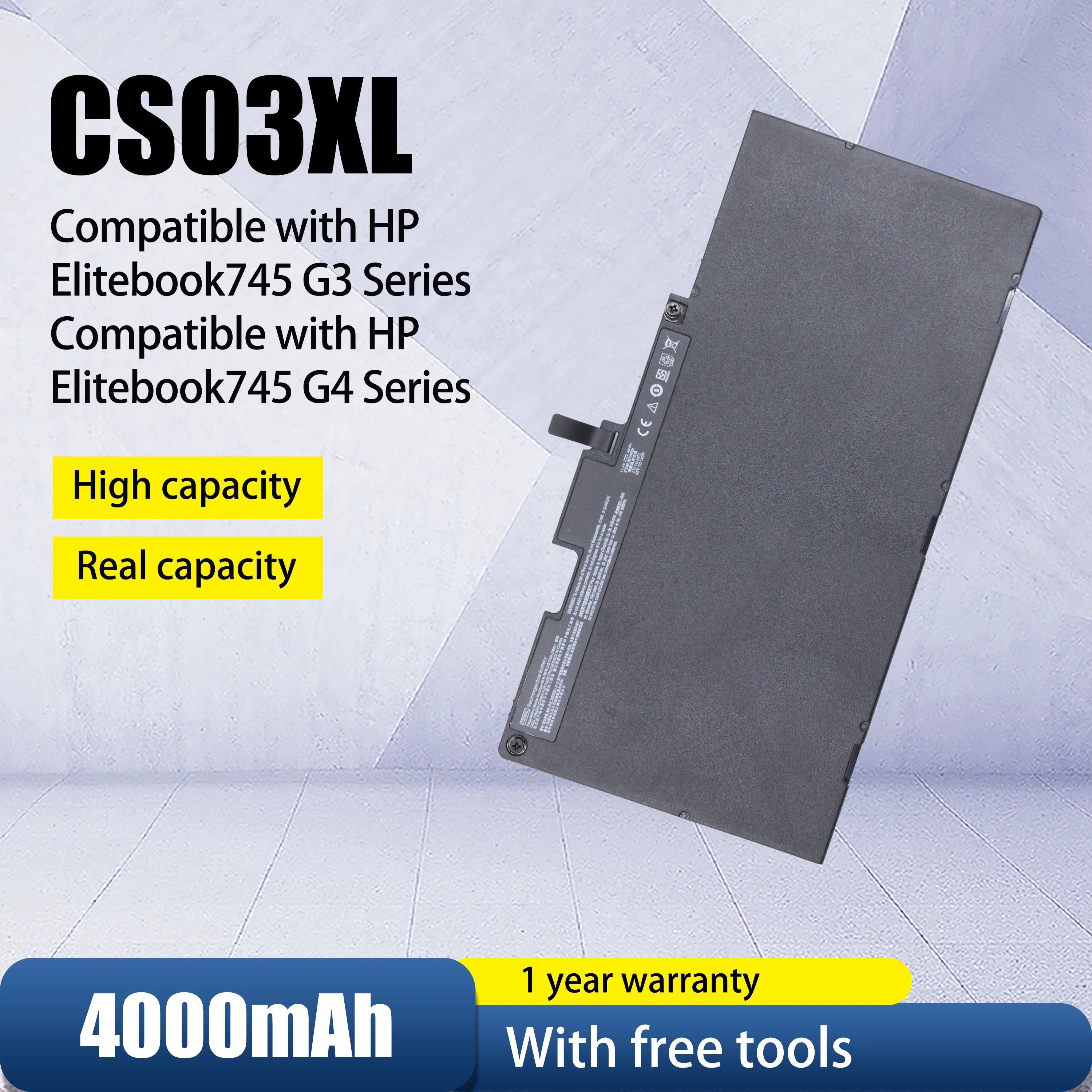

CS03XL Battery for HP Elitebook 840 848 850 745 755 G3 G4 ZBook 15u G3 G4 Series Laptop fits HSTNN-UB6S 800231-141 800513-001