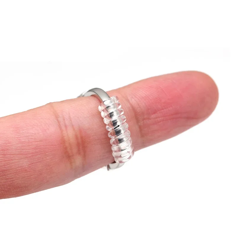 Transparent Spiral Based Ring Tools Spring Coil Ring Size Guard Tightener Reducer Resizing Tool for Jewelry Accessories
