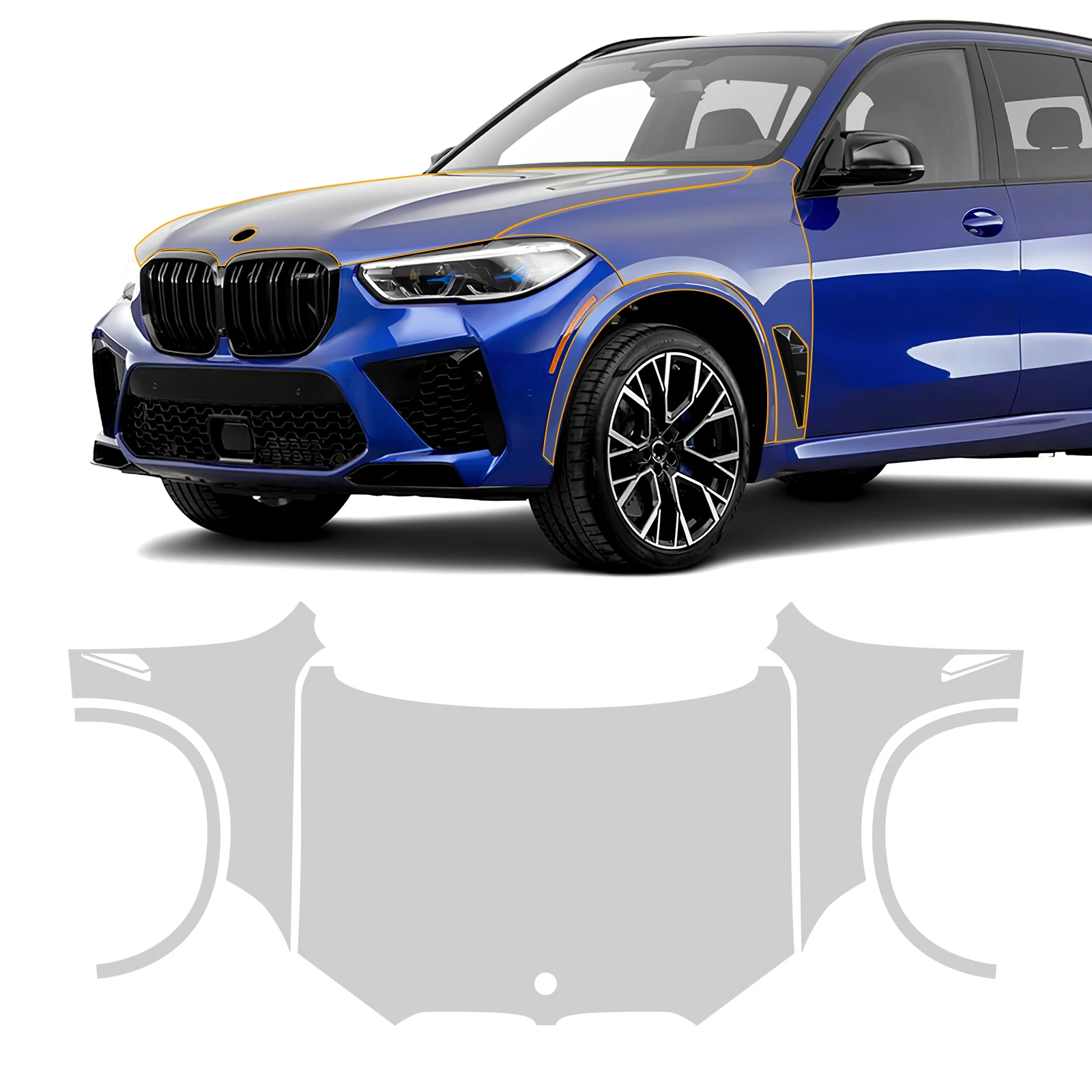 

PPF Paint Protection Film Car Body Sticker for BMW X5 M COMPETITION Front Rear Tpu Film Transpare Film Anti Scratch Resistant