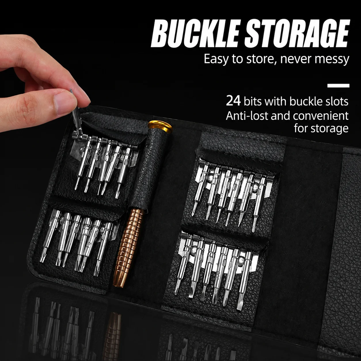 25-in-1 Leather Case Screwdriver Set. Can Repair Most Mobile Phones/computers/cameras/game Consoles/watches Disassembly Tools