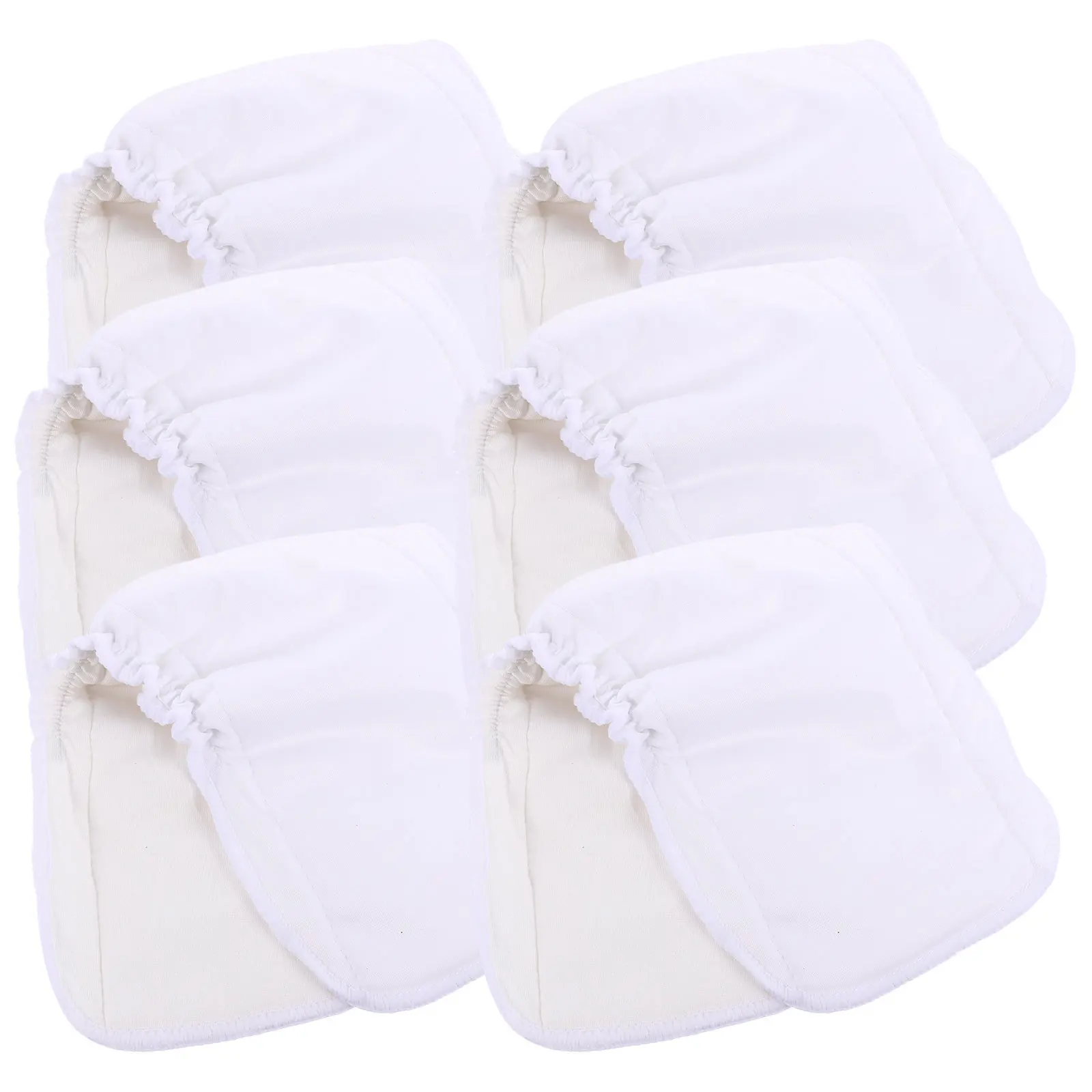 6 قطعة حفاضات من ألياف الخيزران إدراج بطانات قابلة لإعادة الاستخدام لينة مريحة ماصة حفاضات الطفل القماش حفاضات ألياف الخيزران