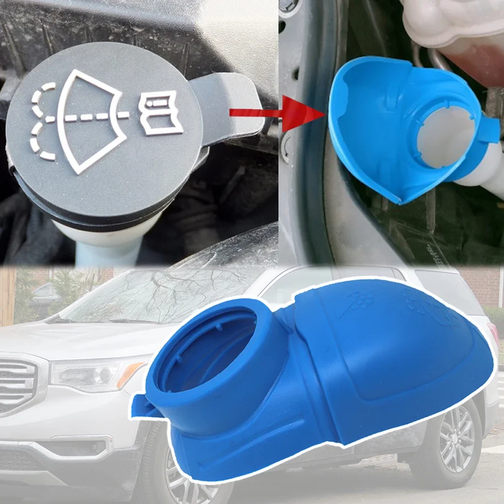 For GMC Holden Acadia 2020 2019 2018 2017 Chevrolet Bolt Car Windshield Wiper Washer Funnel Tank Fluid Filler Screen Cap Cover