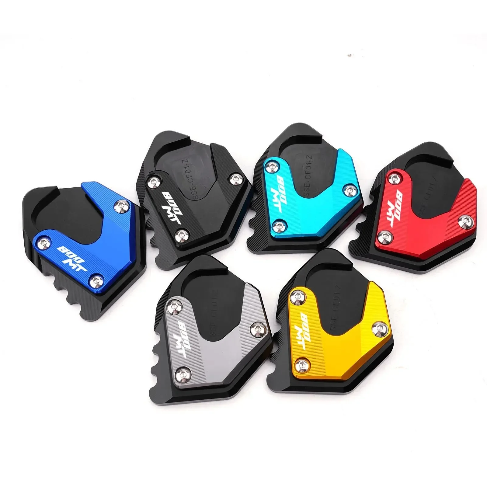 ل CFMOTO 800MT 800MT-X 800MTX MT800 CF 800 MT 2021-2025 2026 دراجة نارية الجانب حامل الموسع وسادة دعم مسنده صمام قبعات