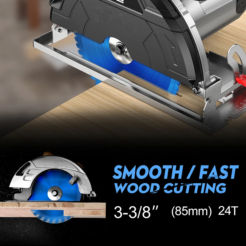 XCAN 1 шт. 85 мм дисковая пила 24T 30T 36T TCT твердосплавное пильное полотно режущий диск по дереву режущие инструменты с нано-синим покрытием
