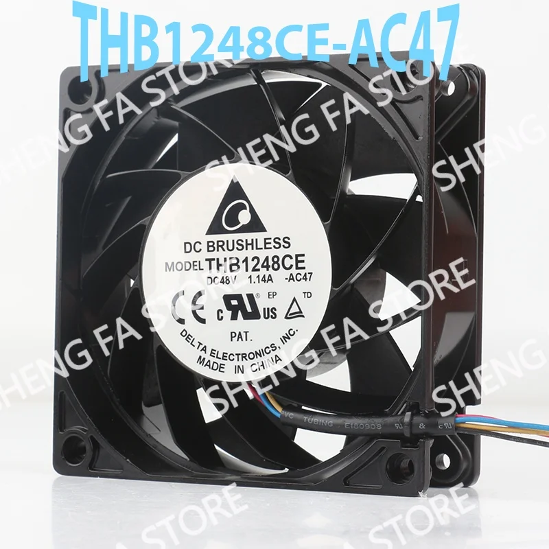 AC EC 12038 120x120x38MM 12CM Large air capacity high temperature resistant Delta 12V 24V DC48V 1.14A THB1248CE-AC47 cooling fan