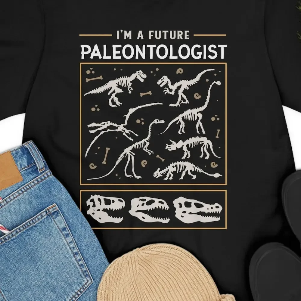 I Am A Future Paleontologist T Shirt 100 Cotton Adult For Dinosaur Lovers