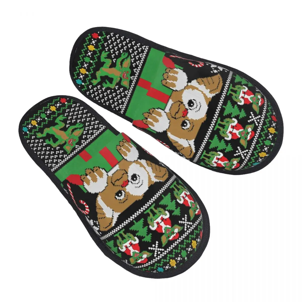 

GREMLINS GIZMO Christmas Men Women Furry slippers fashion pantoufle homme Home slippers